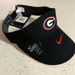 New NCAA Georgia black Nike Dri-Fit visor. One size fits all.